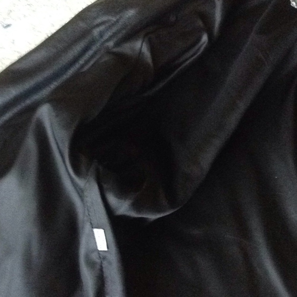 Cropped Leather Jacket - image 4